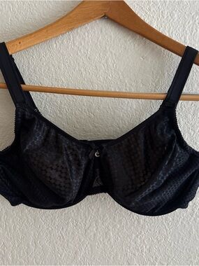 Chantelle Black Full-Coverage Underwire Bra 38D
